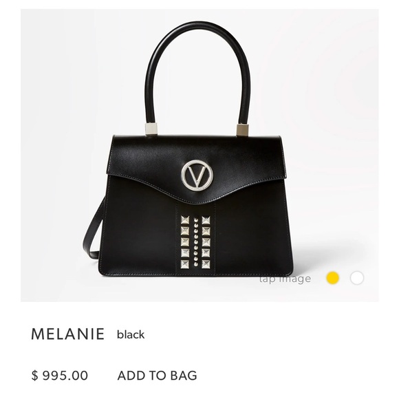 NWT Valentino Black Shoulder Bag crossbody with Gold Accents - Picture 2 of 9